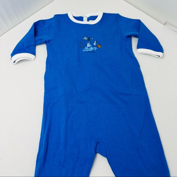 PETIT BATEAU**Blue Footed Onesie PJ**3 mo $78 - Picture 2 of 5